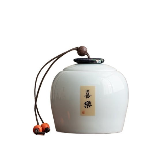 Home Celadon Tea Canister With Lid 260ml Simple Chinese Tea Set Sealed Tea Storage Jar