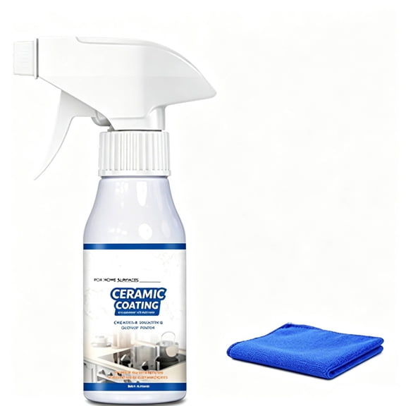 Home Ceramic Coating Spray Kit, High Gloss Shine Hydrophobic Coating Guards Countertop, Tile, Glass and Stainless Steel Against Grime, Stains