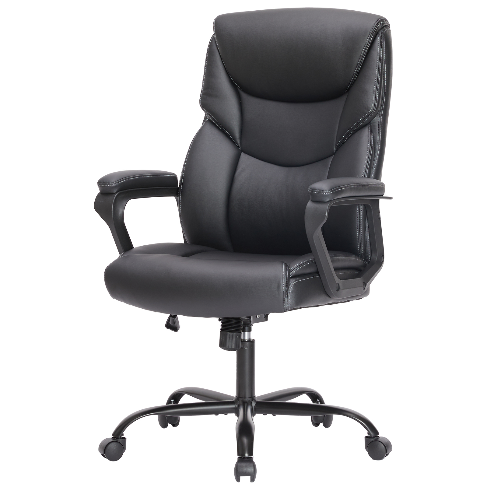 Serta Air Lumbar Bonded Leather Manager Office Chair, Black