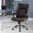 Home Chair Office Chair, 300 LBS Executive Leather Chair with Fixed
