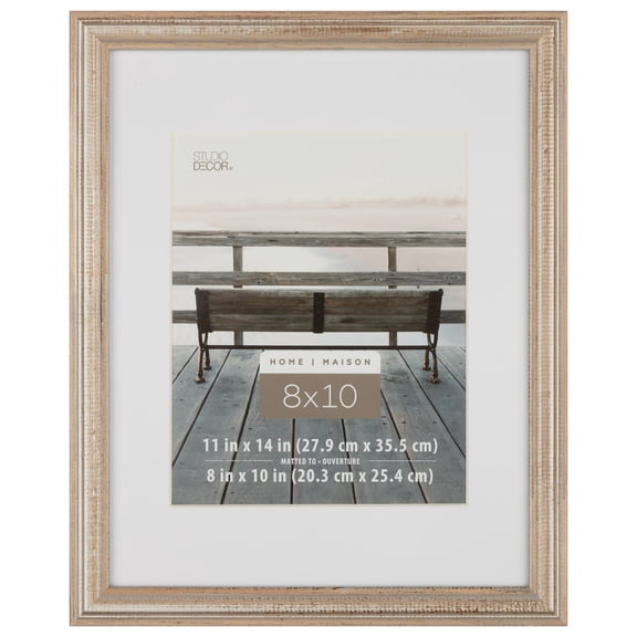 Studio Decor Home Champagne Wooden Frame with Mat