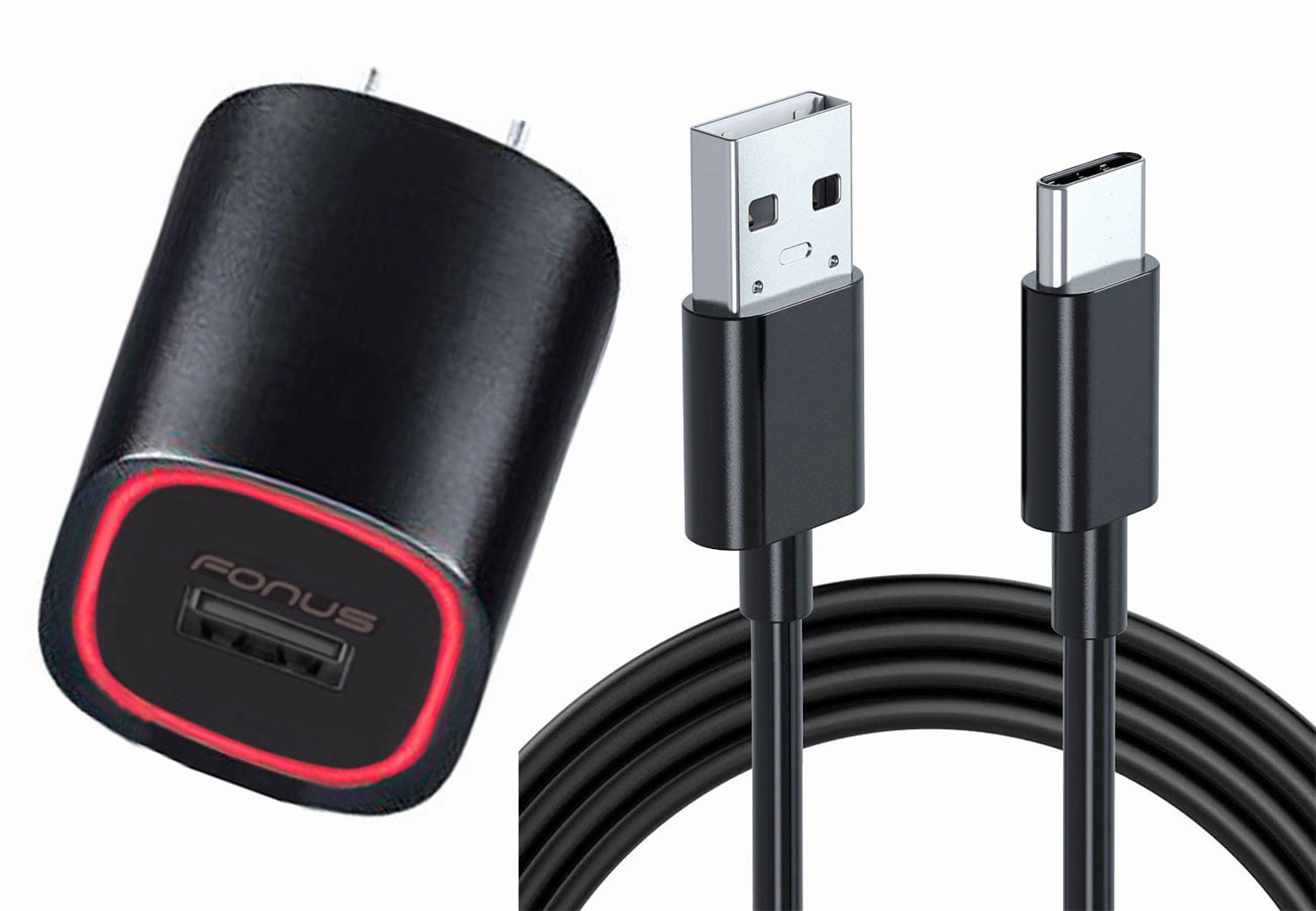 Home Charger 2.4A for Motorola Moto G Power (2022)/G Power 5G (2023)/Power 5G (2024)/Power 5G (2025) - USB Cable TYPE-C 6ft Power Adapter USB-C Cord