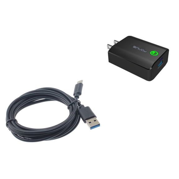 Home Charger For Verve Connect, ZMax 11 - 18W Fast 6ft USB Cable Type-C Turbo Charge Travel Wall Power Adapter USB-C Cord for Consumer Cellular Verve Connect, ZMax 11