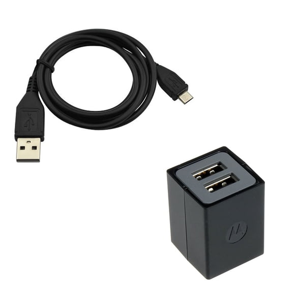 Home Charger for Consumer Cellular ConnectPad - 2-Port USB Cable Power Adapter Cord AC Plug