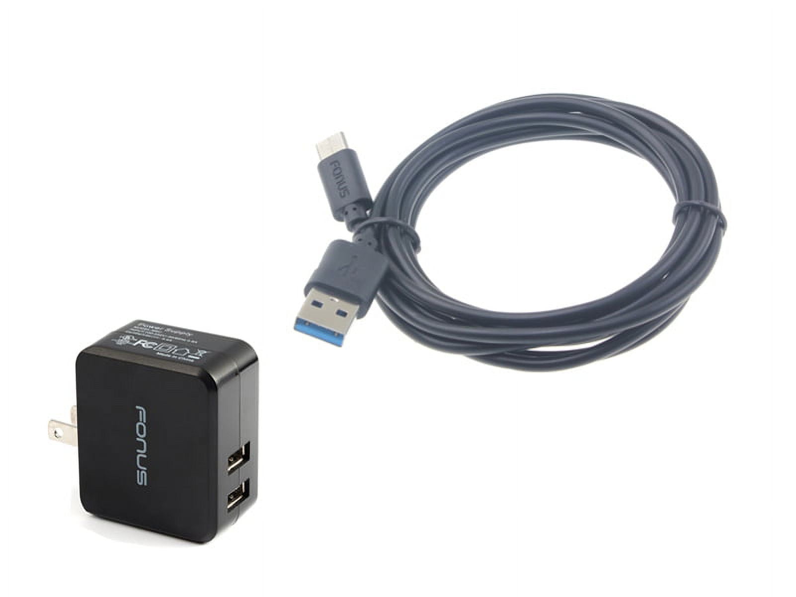 Home Charger for Motorola Razr+ (2023) Phone - 17W 2-Port USB 3.4A Type-C Cable 6ft Power for Motorola Razr Plus (2023)