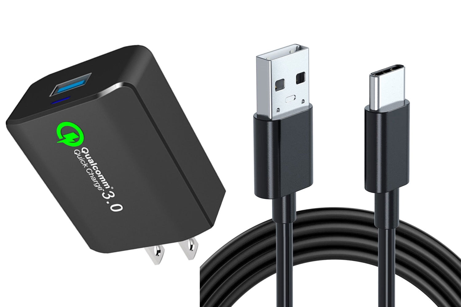 Home Charger for OnePlus 11/12/12R/13/13R 5G - 18W Fast 6ft USB Cable Type-C Turbo Charge Travel Wall Power