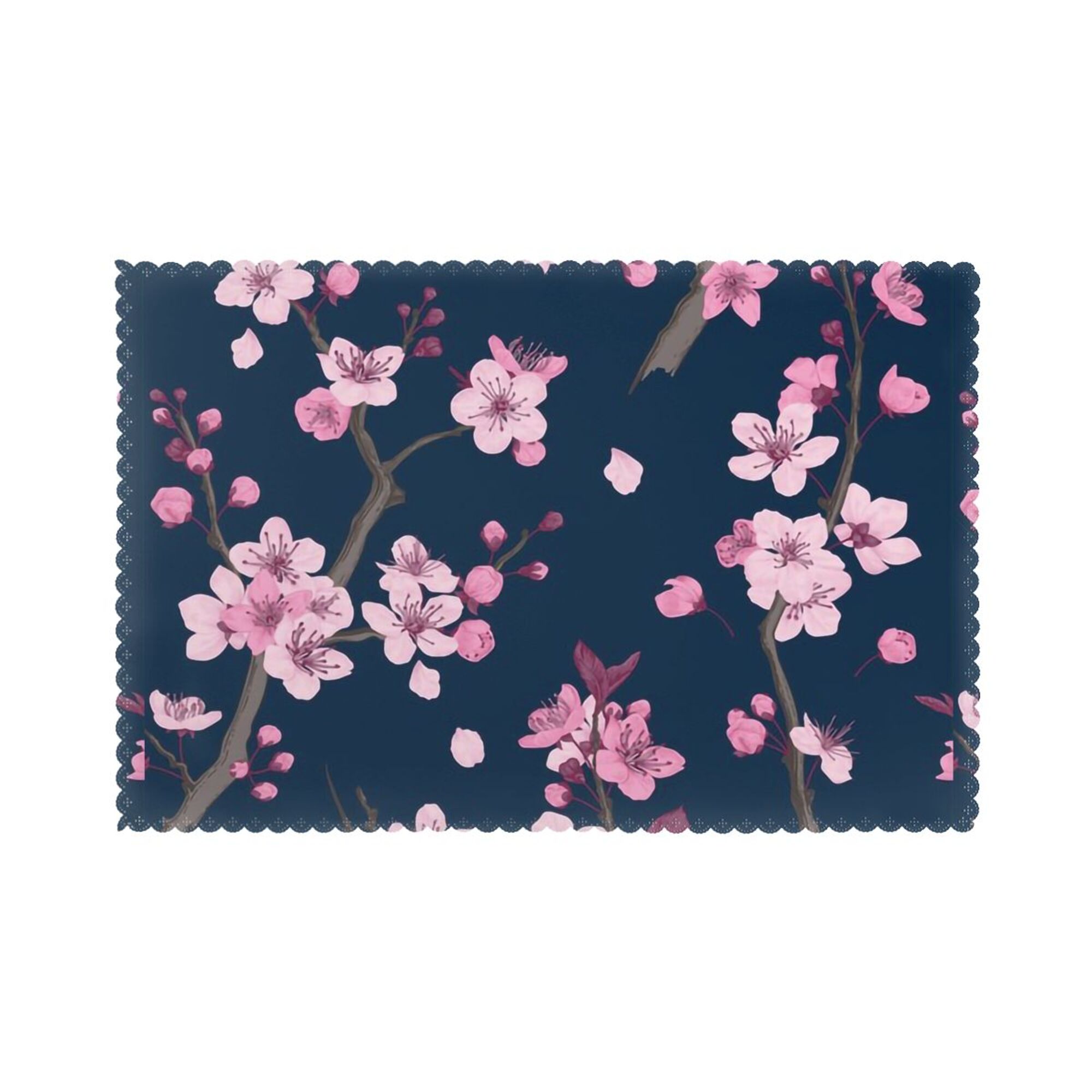 Home Cherry Blossom Branches Placemats Set Of 6 Washable Wipeable Place ...