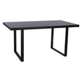 thumbnail image 1 of Armen Living Newark Contemporary Dining Table in Gray Coated Finish and Rusted Black, 1 of 6