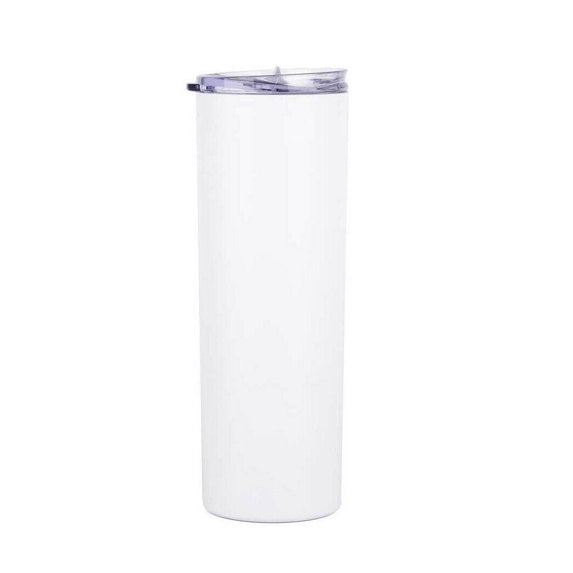 20oz Skinny Stainless Steel Tumbler Slider Lid DoubleWall Vacuum Insulated