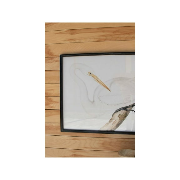 Home Choice Set Of Two Framed Heron Prints Under Glass