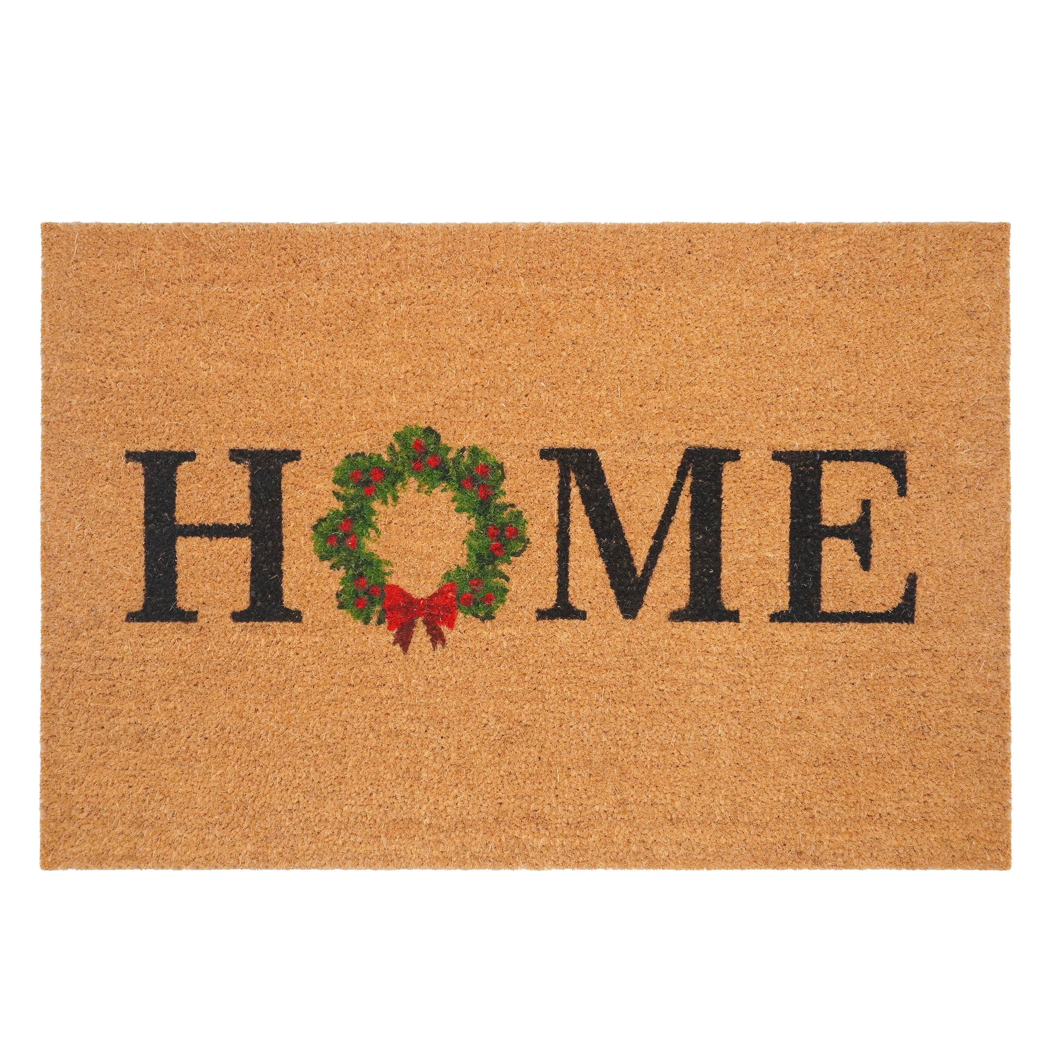 Home Christmas Wreath Doormat,24"x36"