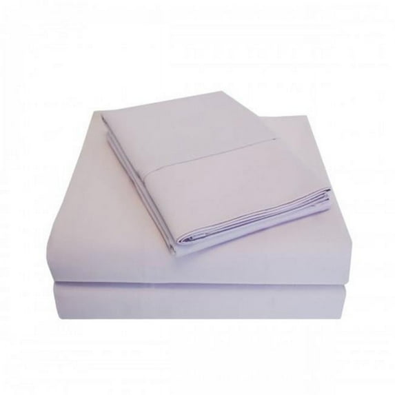 Luxor Treasures C800CKSH SLLI 800 California King Sheet Set Solid Cotton - Lilac, 6 Pieces