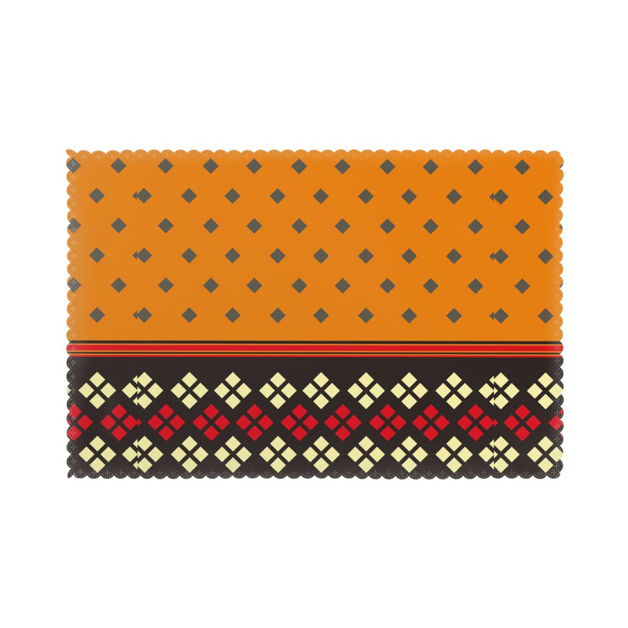 Home Classical Ethnic Pattern Placemats Set Of 6 Washable Wipeable