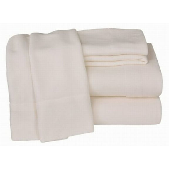 Home Classics Fleece Sheet Set Creamy Ivory Twin Bed Size Sheets Bedding