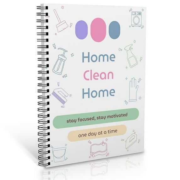 Home Cleaning Planner Notebook, Personal Goal Management Journal, Weekly Chore Schedule Organizer for Home Household Management