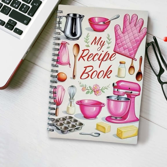 Home Cleaning Schedule Notebook, Spiral Bound Household Planner for Kitchen Recipes, Cleaning Checklist Organizer with Coil Binding, 8.3x5.5 Inches