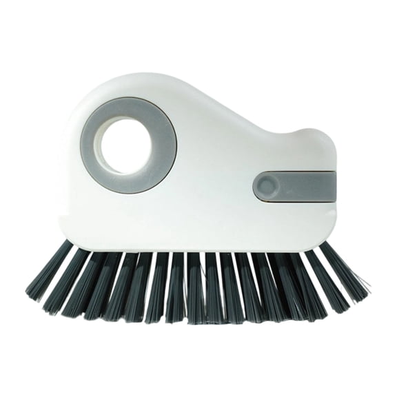 Home Cleaning Tool, QIDESHIP Window Sill Scrub Brush, 2 In 1 Window Track Cleaning Brush New Tool Multifunctional Hard Grip with Hidden Scraper Scrub for Sliding Door Sill Grey