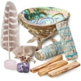 Home Cleansing & Smudging Kit with White Sage, Palo Santo, Abalone