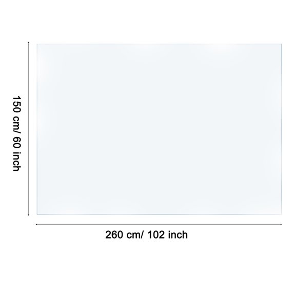 Home Clear Vinyl Tablecloth Protector Oil-Proof Easy Clean Transparent Sheet, Rectangular Table Cover For Dining Rooms Kitchens, 60 X 102 Inch 150 X 260 Cm