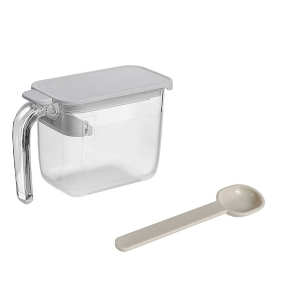 All Home Clearance!Kyursd Kitchen Gadgets,Kitchen Utensils Seasoning Box Condiment Jars With Spoons Sugar Bowl With Lid And Spoon Cellar Sugar Jar Seasoning Serving Jar Seasoning Bowl Household