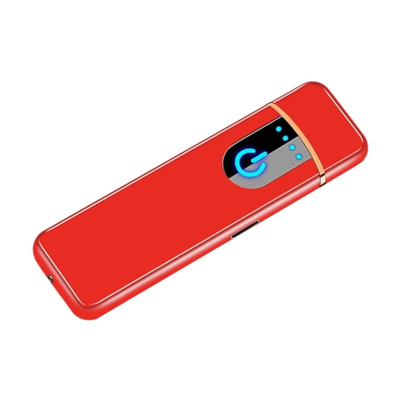 Home Clearance Under $5.00 LAWOR Cigarettes Electric Usb Charging Rechargeable Flameless Lighter Screen Induction Red One Size QLL7111