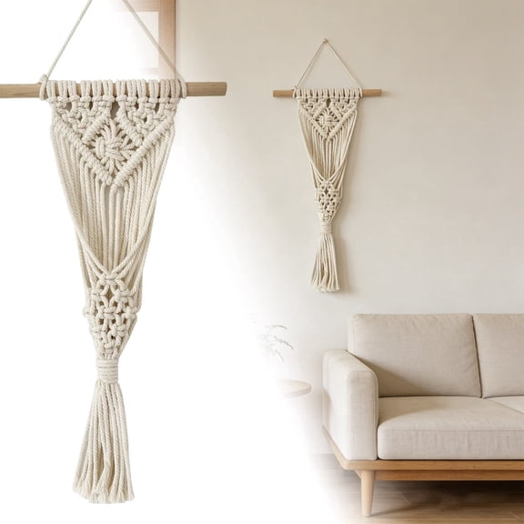 Home Clearance! Wall Hanging Boho Geometric Woven Tapestry Cotton Handmade Bohemian Art Decor Wall Decor for Bedroom Living Room Apartment Nursery 22.8" L x 9.84" W