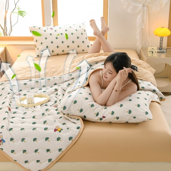 Home Clearance! YZEGDCH Cooling Blankets for Night Sweats, Summer Lightweight Comforter with Dual-Sided Cool Tech for Bed, Couch, Sofa, All-Season Use, Gift for Mom Dad