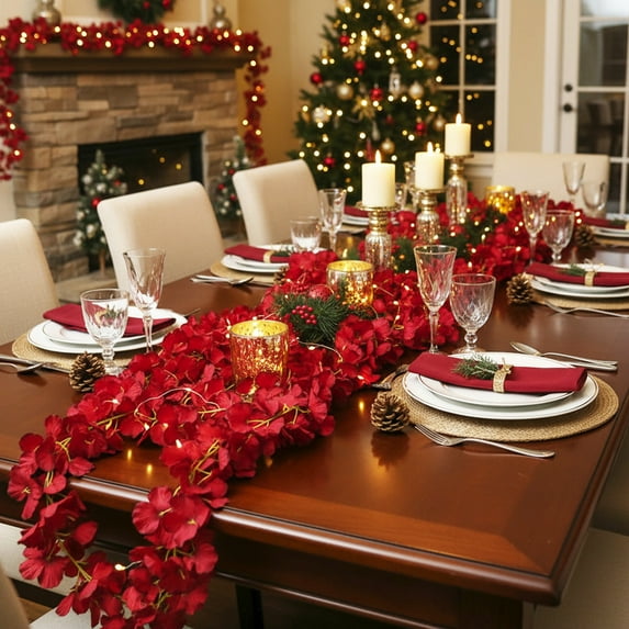 Home Clearance! YZEGDCH Spring Flower Garland Spring Decoration for Wedding Arch Swag Backdrop Doorways Table Runner Indoor Outdoor