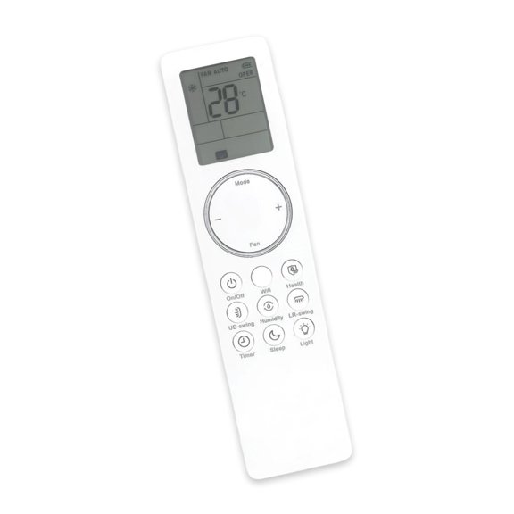 Home Climate Remote Control with LCD Display, White Replacement Handset, Quick Button Access for Temperature, Fan, Mode, Swing, Timer, and Sleep
