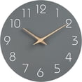 thumbnail image 1 of Home Clock Clearance! Huayishang Wooden Wall Clock Wall Clock Silent Non Ticking Battery Operated Wooden Hanging Clock for Home Bathroom School Decor Silent Wall Clock, 1*Clock Grey, 1 of 8