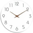 thumbnail image 1 of Home Clock Clearance! Huayishang Wooden Wall Clock Wall Clock Silent Non Ticking Battery Operated Wooden Hanging Clock for Home Bathroom School Decor Silent Wall Clock, 1*Clock White, 1 of 8