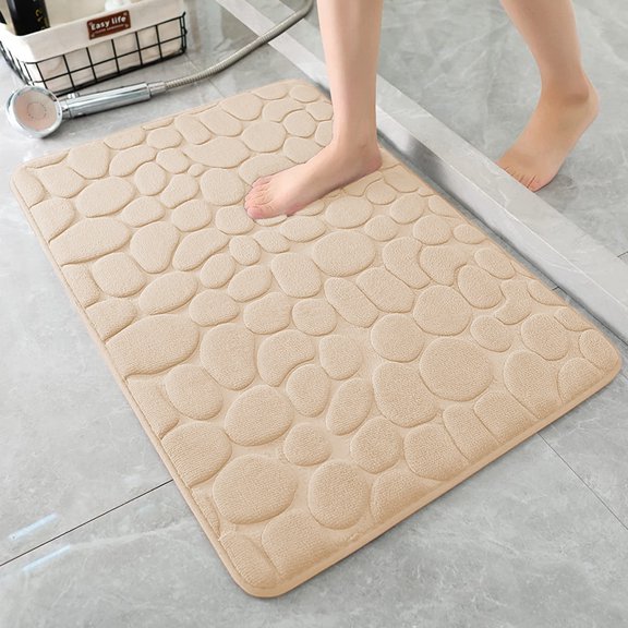 Home Cobblestone Embossed Door Carpet Door Mat Bathroom Simple Wind Absorbent Foot Mat Bathroom Non-slip Mat Floor Mat