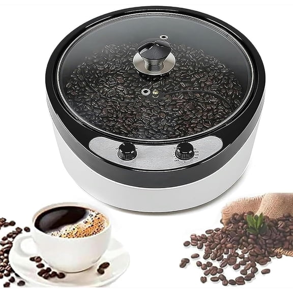 Home Coffee Roaster,1200W Electric Coffee Bean Roasting Machine with S-Shaped Stirring Rod and Inclined 45 Baking, 0-240 Temperature Adjustable, for Cafe Shop/Home