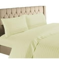 thumbnail image 1 of Home Collection 1200 Thread Count 100% Cotton Egyptian Quality Deep Pocket Stripe Sheet Set (Full, Ivory), 1 of 5