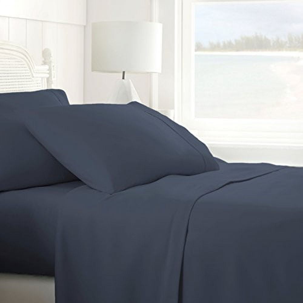 Navy Twin XL Deep Pocket Microfiber Sheet Set