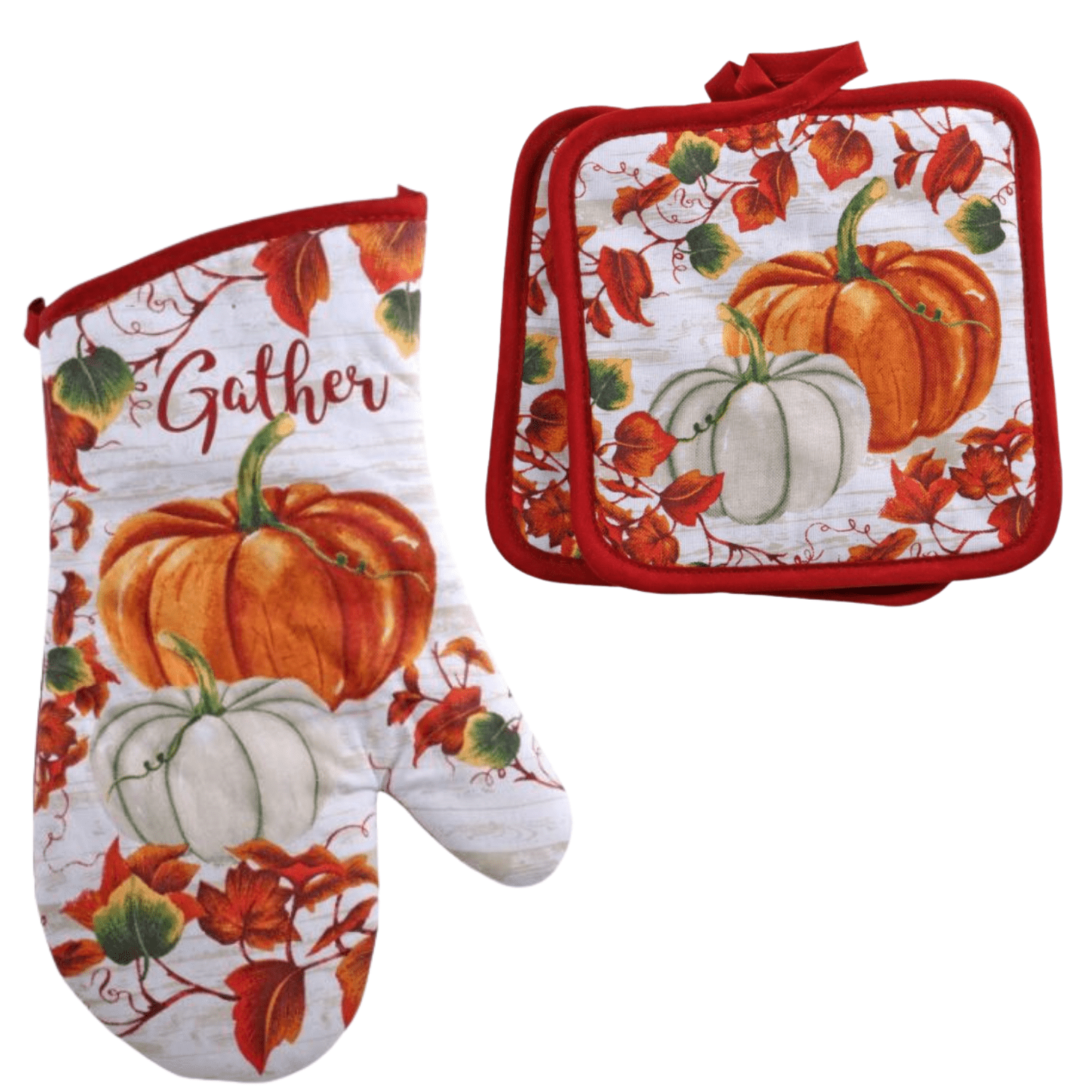 Autumn Turkey Pumpkin Oven Mitts and Pot Holders Sets of 4, Moroccan Boho  Prints Oven Mitts Non-Slip Heat Resistant Cooking Gloves for Kitchen Baking