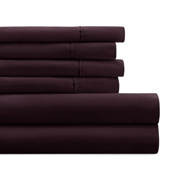 Home Collection Luxury Ultra Soft Sheet Set Color: Purple Size: QUEEN SET