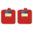 thumbnail image 1 of Home Collection Pot Holder Cotton for Home Kitchen, Set of 2 Total 4 Count. (Red) - 7" Square, 1 of 4