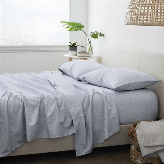 Home Collection Premium Ultra Soft Chambray Style Pattern Bed Sheets Set - 4 Piece Case of 12