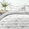 thumbnail image 1 of Home Collection Premium Ultra Soft Chevron Sleep Pattern 3 Piece Reversible Duvet Cover Set, 1 of 6