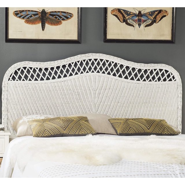 Home Collection Sephina White Rattan Headboard (Queen)