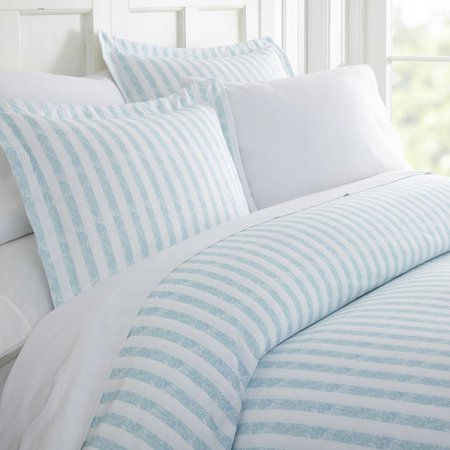 Home Collection Solid Print Microfiber/Cotton Plush Duvet Sets, Queen, 3-Pieces