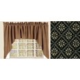 thumbnail image 1 of Home Collection by Raghu 2-Piece Kingston Jacquard Swag, 72 by 36-Inch, Black/Nutmeg, 1 of 1