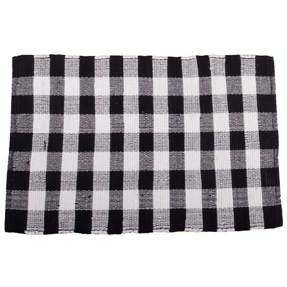 Home Collection by Raghu Buffalo Check Rug, Multi- Color