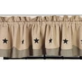 thumbnail image 1 of Home Collection by Raghu Fairfield Valance with Black Star, 72 by 15.5-Inch, Nutmeg, 1 of 2