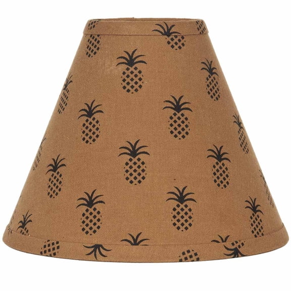 Pineapple Town Mocha and Black 10" Bulb Clip Fabric Lamp Shade by Raghu