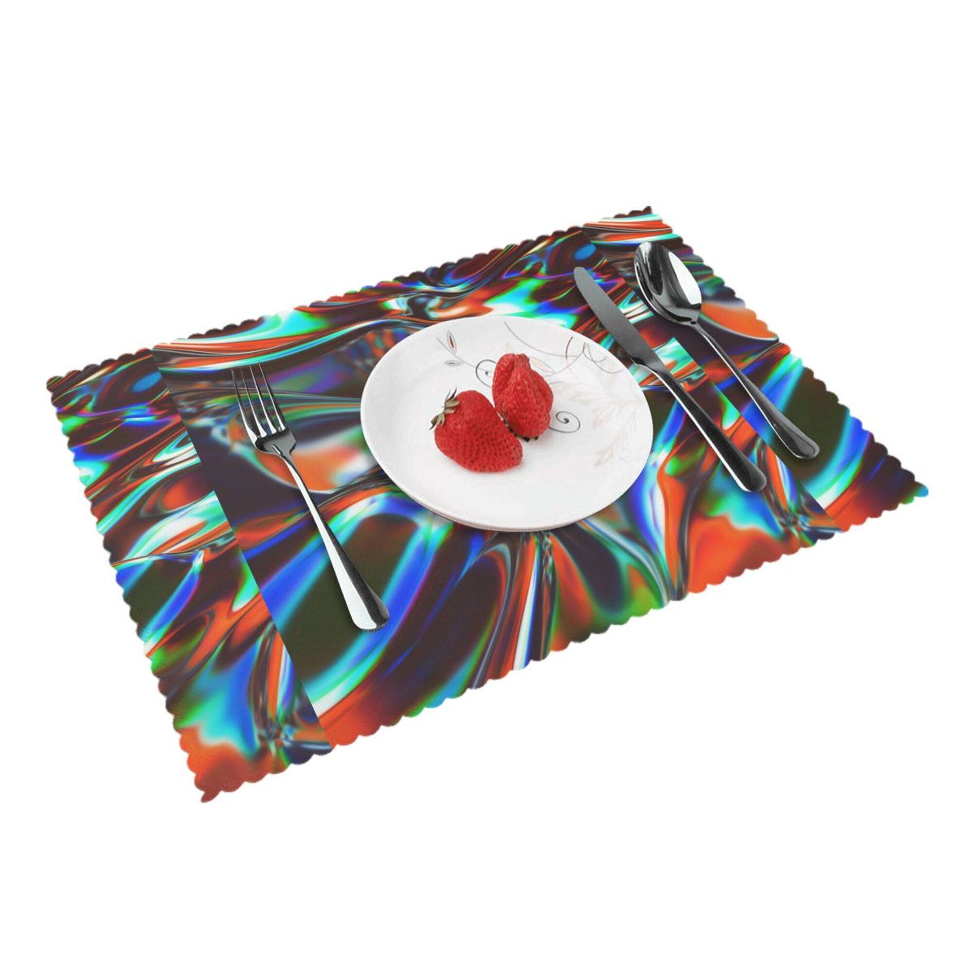 Home Colorful Abstract Lava Background Placemats Set Of 4 Washable