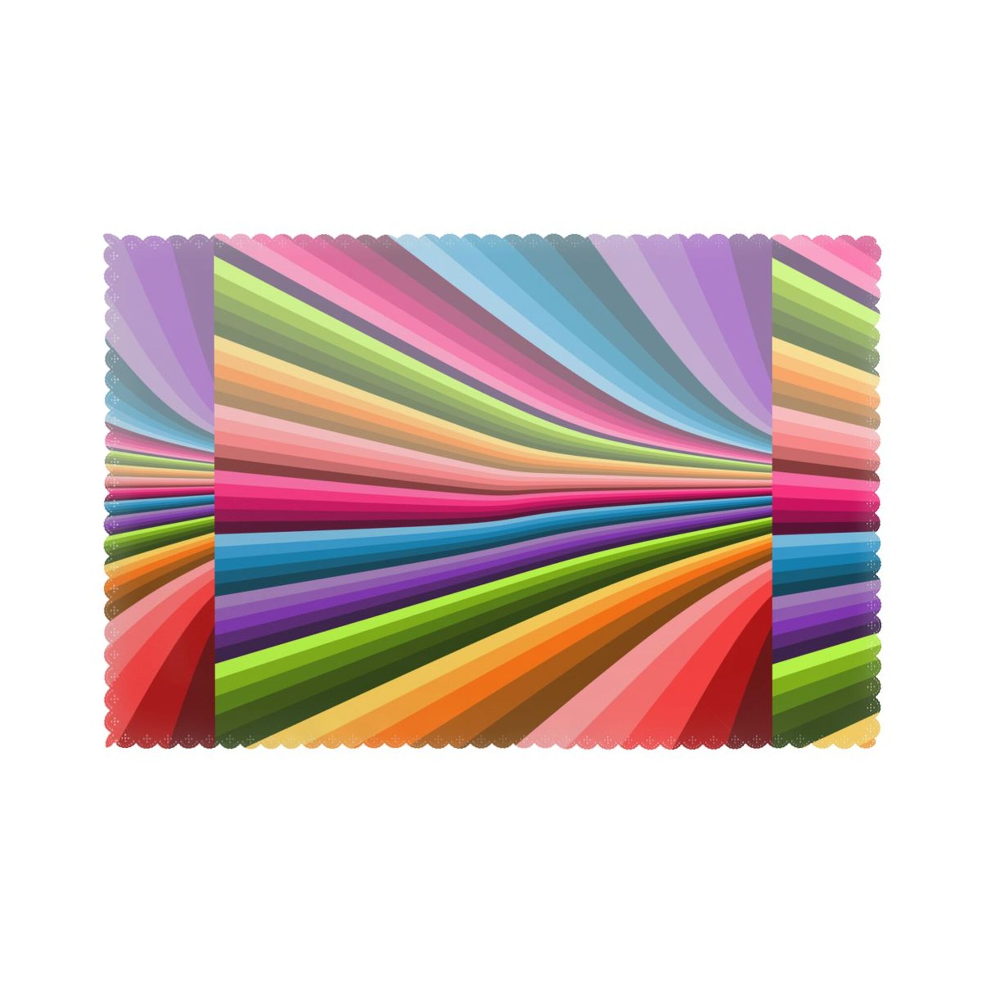 Home Colorful Dynamic Background Placemats Set Of 6 Washable Wipeable