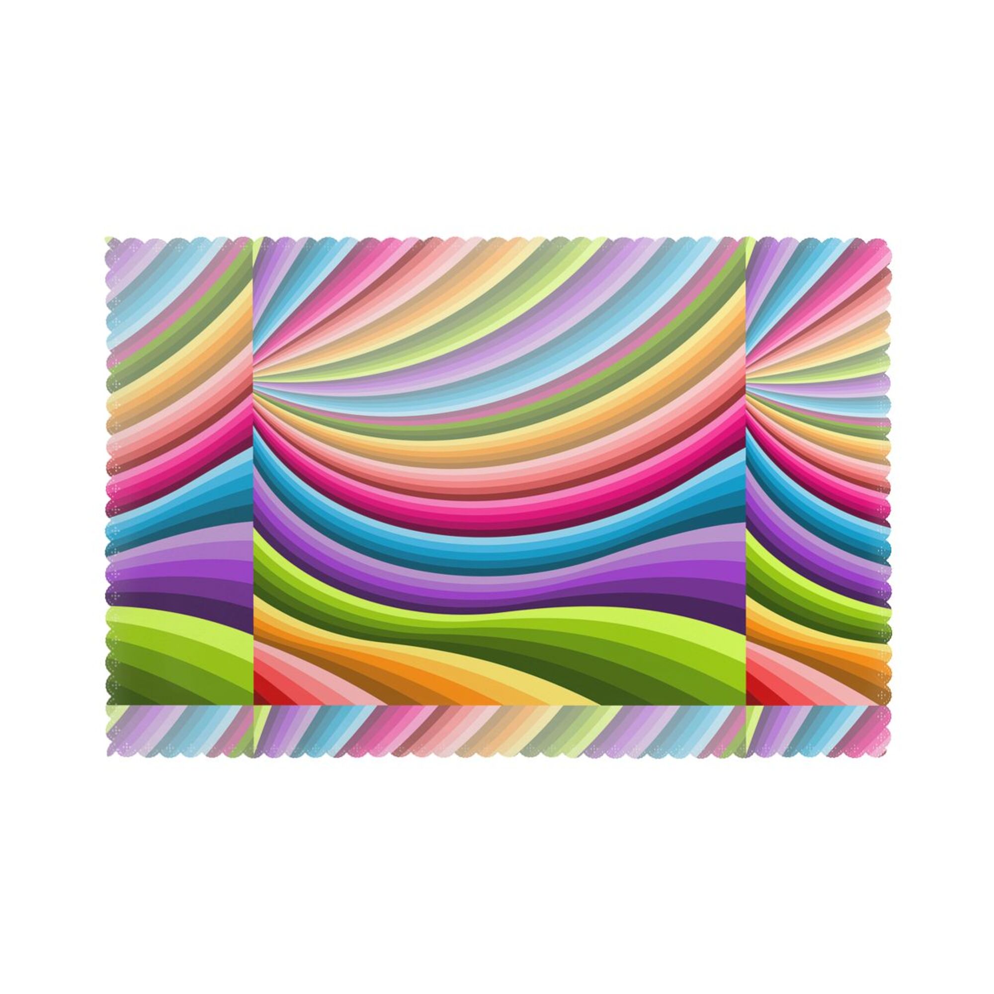 Home Colorful Dynamic Background Placemats Set Of 6 Washable Wipeable