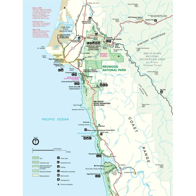 Home Comforts Redwood National and State Parks - North Detail Map ...
